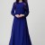 فستان طويل واسع من الشيفون الأزرق بأكمام طويلة رائع وجذاب