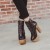 2016 Arrival Shinning Round Toe Chunky Women Boots
