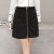 2016 Online Zippered A Line Solid Black Skirt
