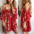 Cheap Outlet Backless Floral Print Mini Spaghetti Dress