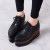 حذاء مسطح كاجوال بلون أسود