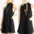 Concise Style Women Sleeveless Solid Black Sexy Jumpsuits