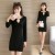 Customized Long Sleeve Beading Little Black Dress
