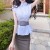 Elegant Square Neck Blouse With Midi Wrap Skirt