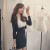 Elegant Style Hit Color Korean Two Piece Dress