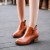 Euro Fashion Pointed Toe Zipper Chunky Boots