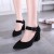 Euro Style Pointed Toe Buckle Strap Chunky Flats