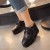 Fashion Black Lace Up Square-toe Platform
