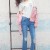Fashion Hollow Out Cropped Bottom Flare Jeans