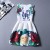 فستان بلا أكمام بتصميم كوري بطباعة