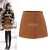 Korean Fall Fashion Women Wrap Buttons Short Ginger Skirt