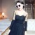 Korean Sexy Low-cut Gauze Patchwork Black Short Dress