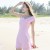 فستان شيفون ذو خصر عالي مناسب للشاطئ