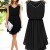 فستان أسود أنيق ذو وخصر مطاطي من الشيفون الرائع