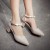 New Arrival Pointed Pearl Buckle Chunky Flats