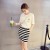 New Look Embroidery Striped Casual Short Suits