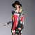 Patchwork Printed Long Sleeve Loose Fashion Knitting Blouse