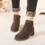 Simple Style Round Toe Zipper Women Boots