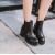 Street Fashion Round Toe Zipper Chunky Women Boots