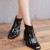 Street Fashion Zipper Chunky Women Boots