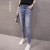 Vintage Style Low Waist Letter Embroidery Pencil Jean