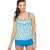 Wholesale Beachwear Print Straps Tank With Solid Hotpants