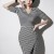 Wholesale Classic Style V Neck Stripe Slim Dress