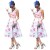 Wholesale Elegant Fashion Women Floral Printing Ball Gown Chiffon Maxi Skirt