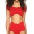 Wholesale Euro Style Solid Hollow Out Red Bikinis Sets